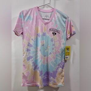 Women’s UPF 50 Pickeball Shirt, Tie-Dye, Fits S / M